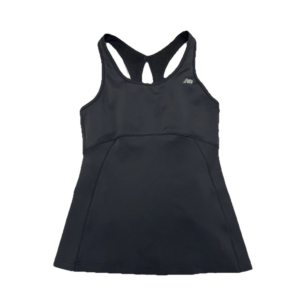 New Balance Lightning Dry Women's Black‎ Racerback Tank Scoop Neck Stretch S